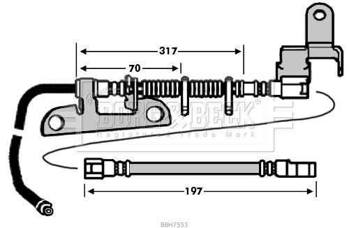 BORG & BECK Тормозной шланг BBH7553